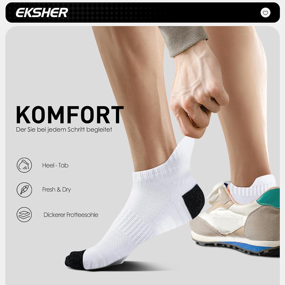 Lot De 10 Paires De Chaussettes Sport Femme/homme – Coton Respirant, Confortables, Pour Running, Gym, Quotidien