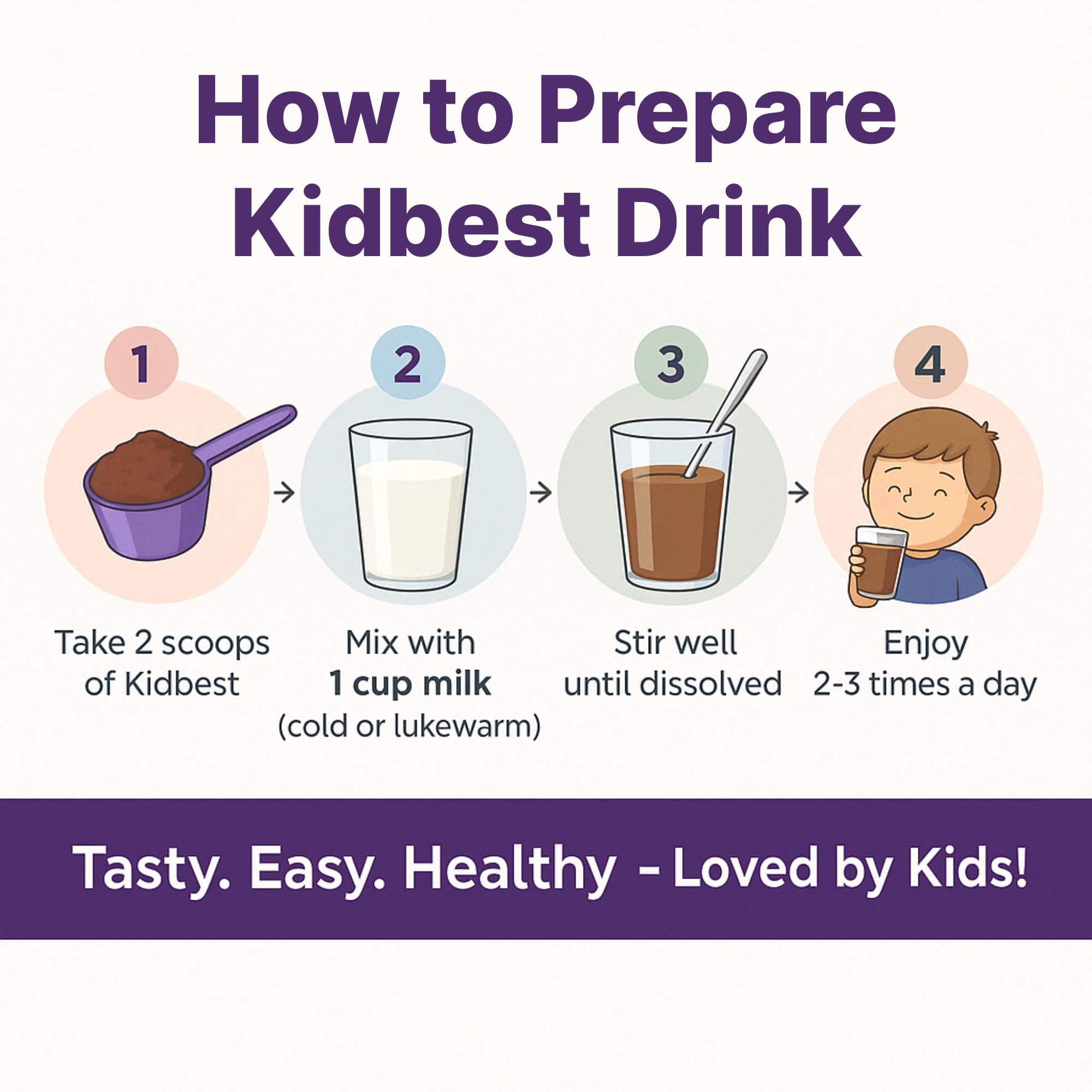 HealthBest Kids Protein Milk Powder | Healthy Growing | Chocolate Flavor - 300gm 3