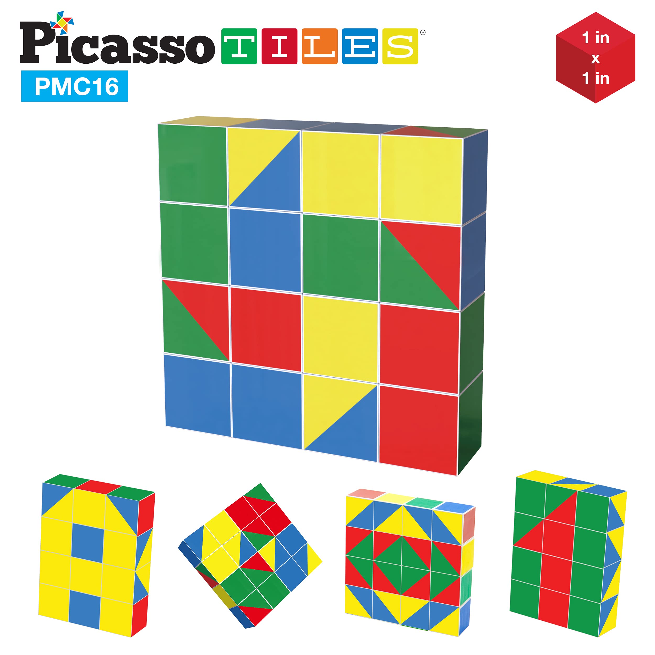 Snapklik.com : Picasso Cubes 16 Piece Magnetic Puzzle Game Magic Cube ...