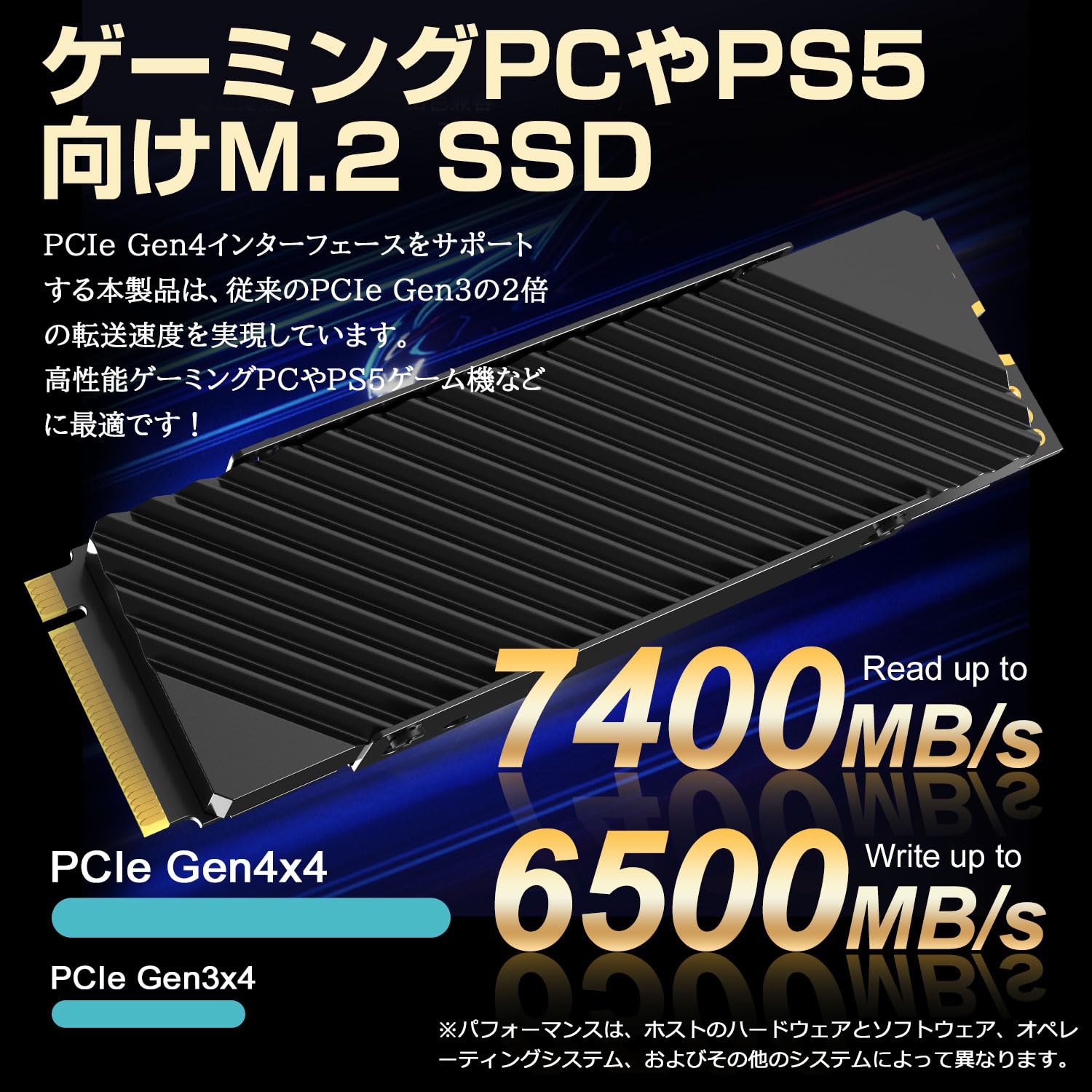 Amazon | Hanye SSD 1TB PCIe Gen4x4 高耐久3D TLC NAND 新型PS5 PS5