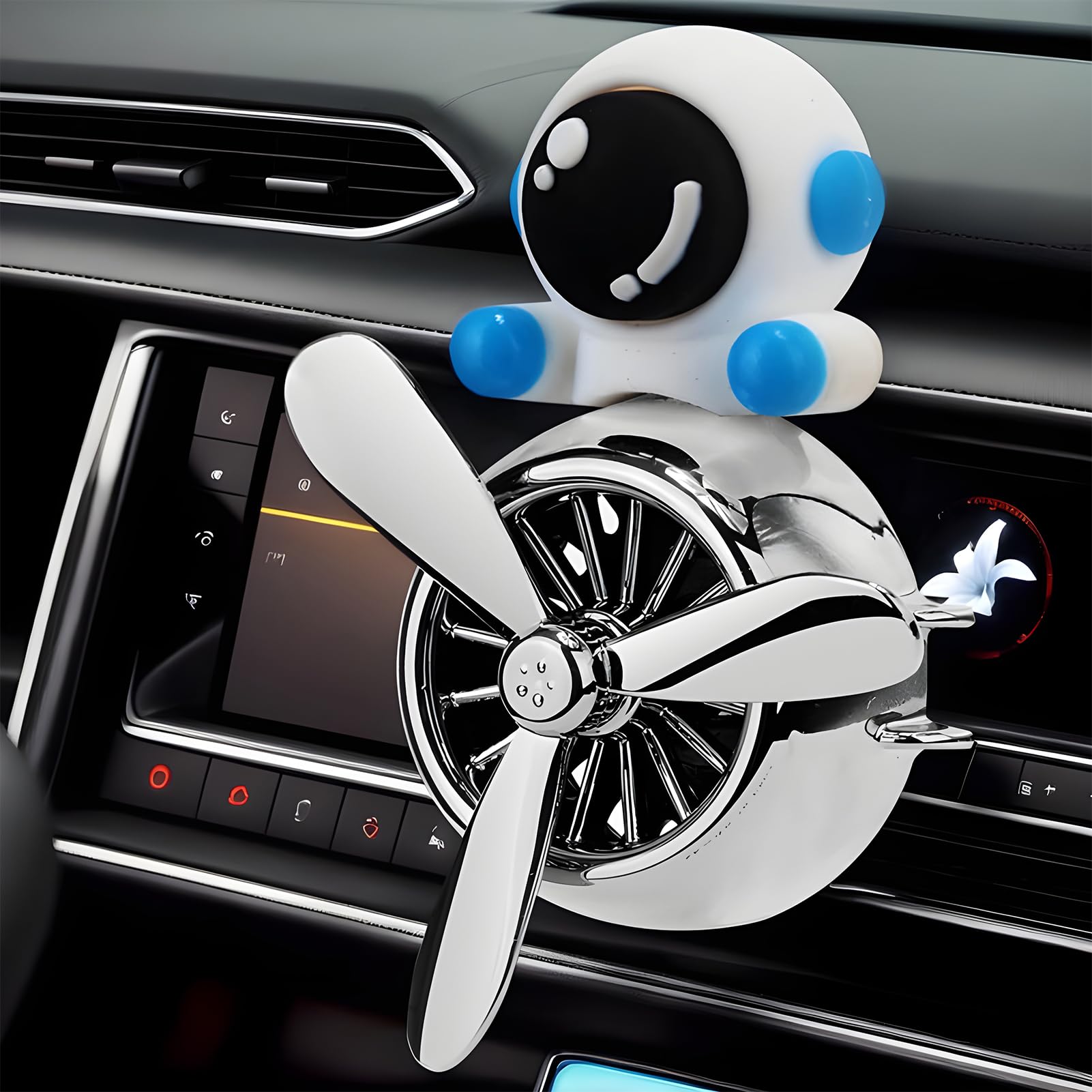 Clip Areatore per Auto con Profumatore Diffusore Aromaterapia per Bocchette | Decorazione Carina con Astronauta Rotante per Veicoli Auto Camion