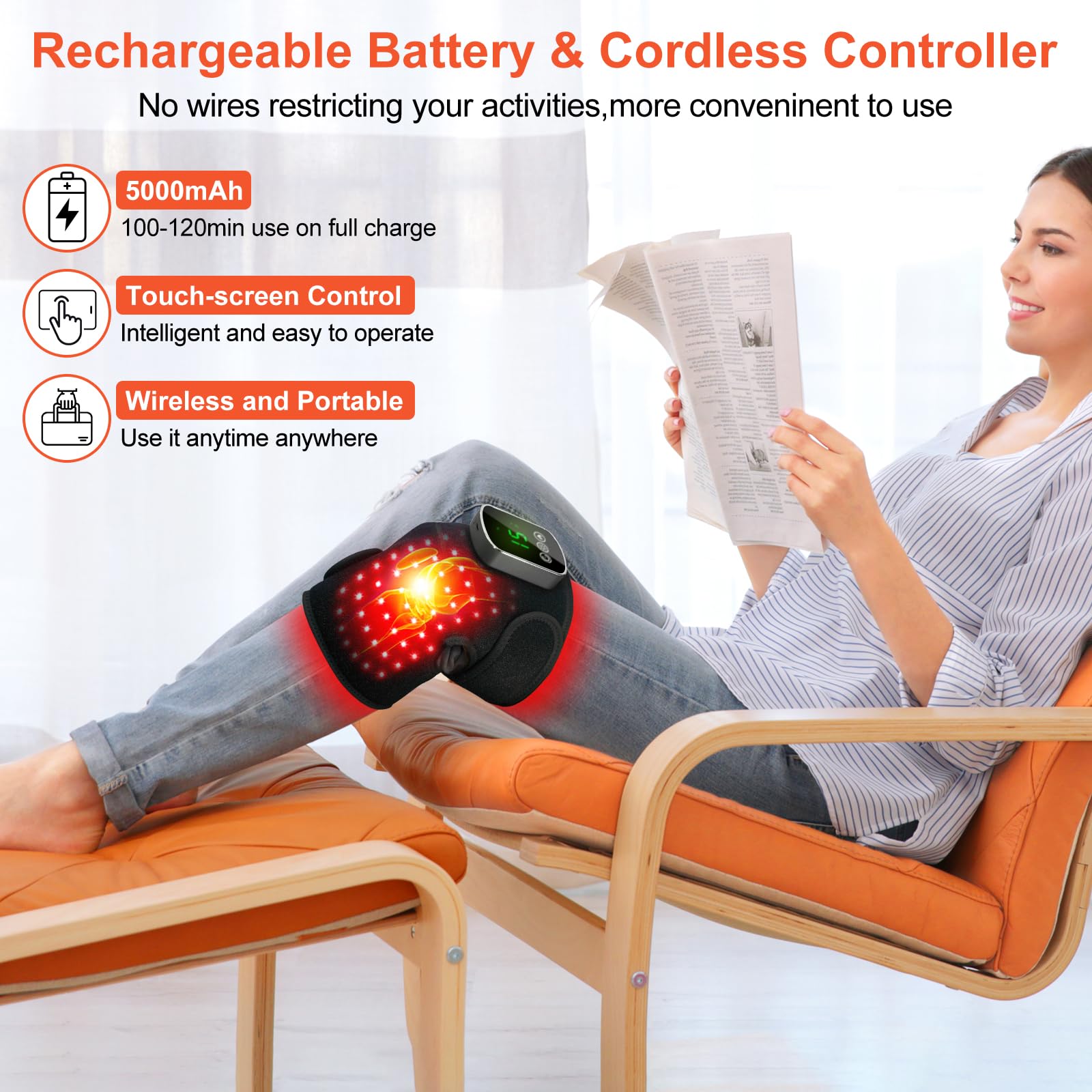 Terapia de luz roja para rodilla cerca de dispositivo de calefacción de luz roja para cuerpo/articulación/codo/hombro 660nm y 850nm