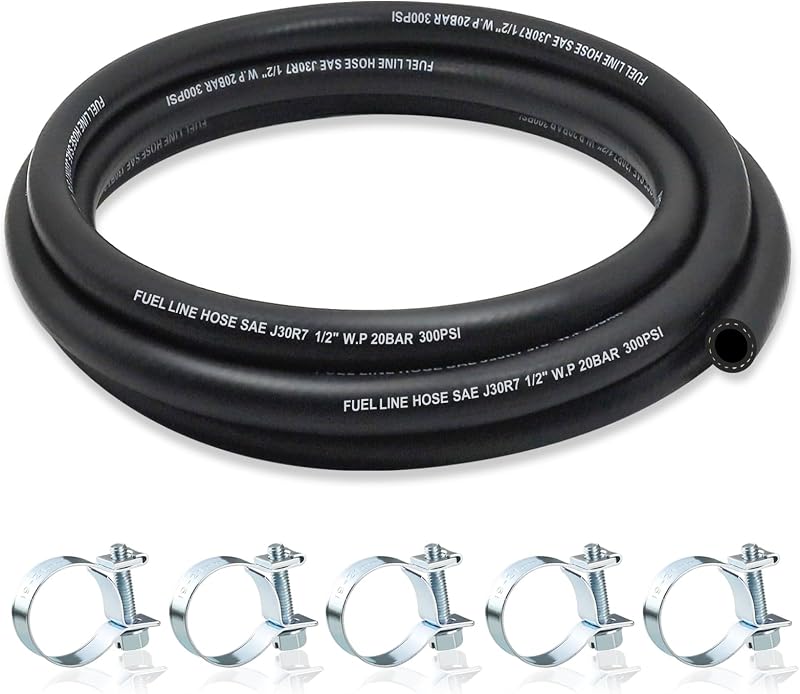 Mangueira de combustível ZONBANG com trama de nylon, NBR, 12 mm x 20 mm – 1,52 m