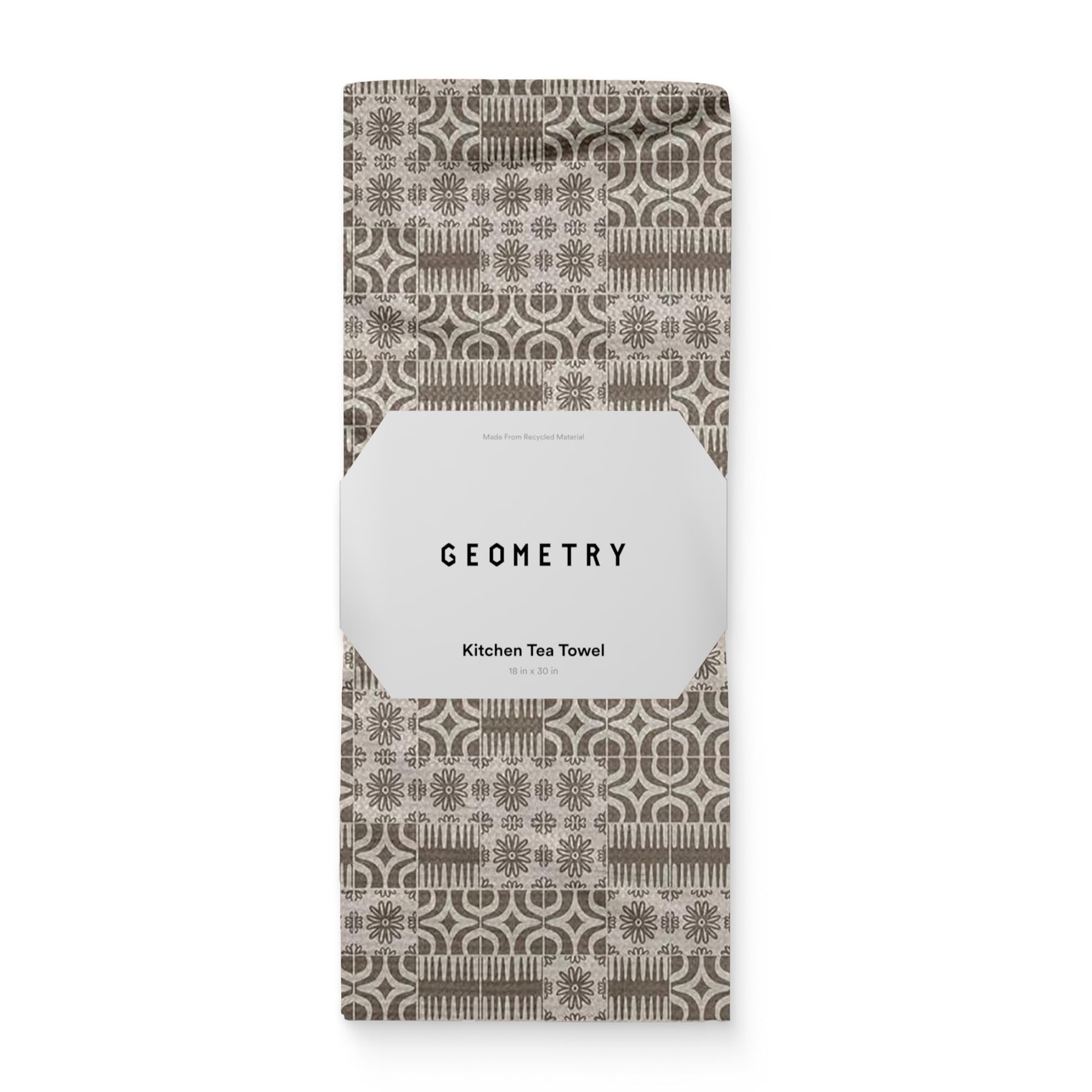 GEOMETRY Spring Kitchen Towels - Quick Dry Microfiber Cloth Spring & Summer Dish Towels for Kitchen Drying - Premium Quick Dry Towel - Sandy, 18" x 30" - 1-Pack