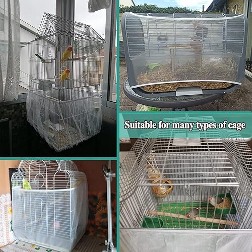 ASOCEA Bird Cage Seed Cather,Universal Adjustable — close-up of materials and construction quality