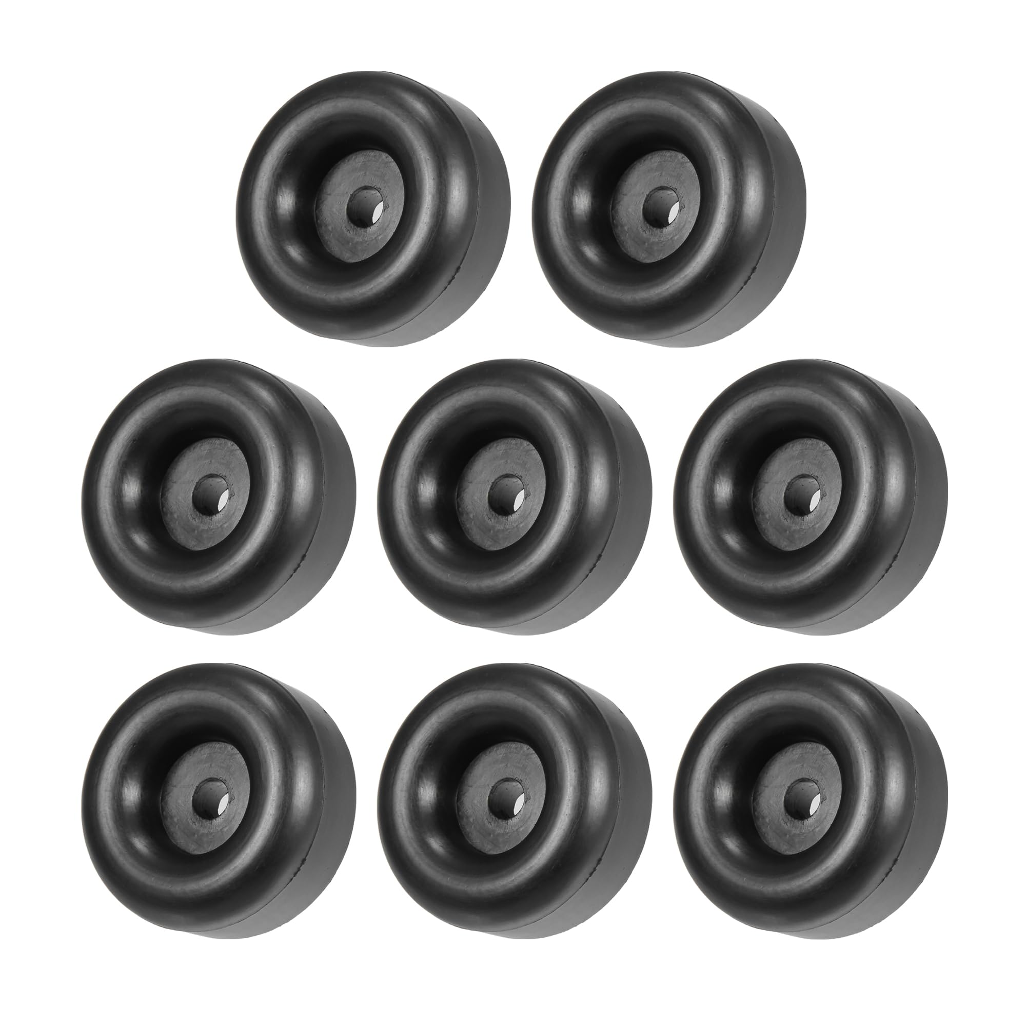 X AUTOHAUX 8pcs 2.5" Round Rubber Feet Bump Stops Guard with 2/5" Screw Holes