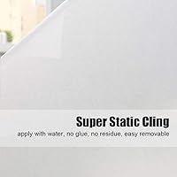 Vista 2 de Películas de privacidad para ventana, tinte opaco de vidrio esmerilado, tratamiento de adherencia estática protege la seguridad del hogar sin