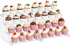 Lifewit 4 Tier Clear Display Stand, Display Shelf for Cupcake, Desserts, Figurines