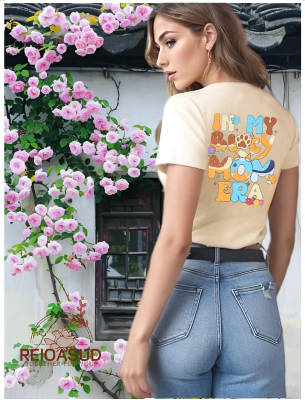 in My Mom Era Shirt Mama Shirts for Women,Funny Mom Shirt for Women Mama Graphic Tee Tops - Image 6