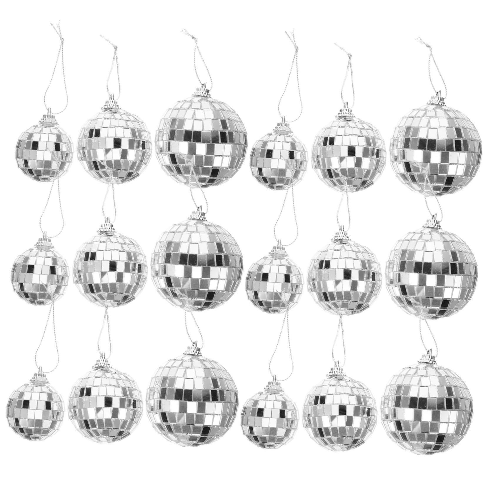 Zerodeko 6 Ensembles Boule Réfléchissante Miroir Mini Boule Disco Ballons Disco Balle Decoration Noel Decoration De Noel Miroir r Feuille De Verre 18 Pièces * 6