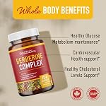 Berberine HCL Supplement | 1000mg | High Potency | Support Glucose Metabolism & Cardiovascular Health | 500mg Per Capsule | With Bitter Melon | Non-GMO, Third-Party Tested | 90 Ct. (45-Day Supply)