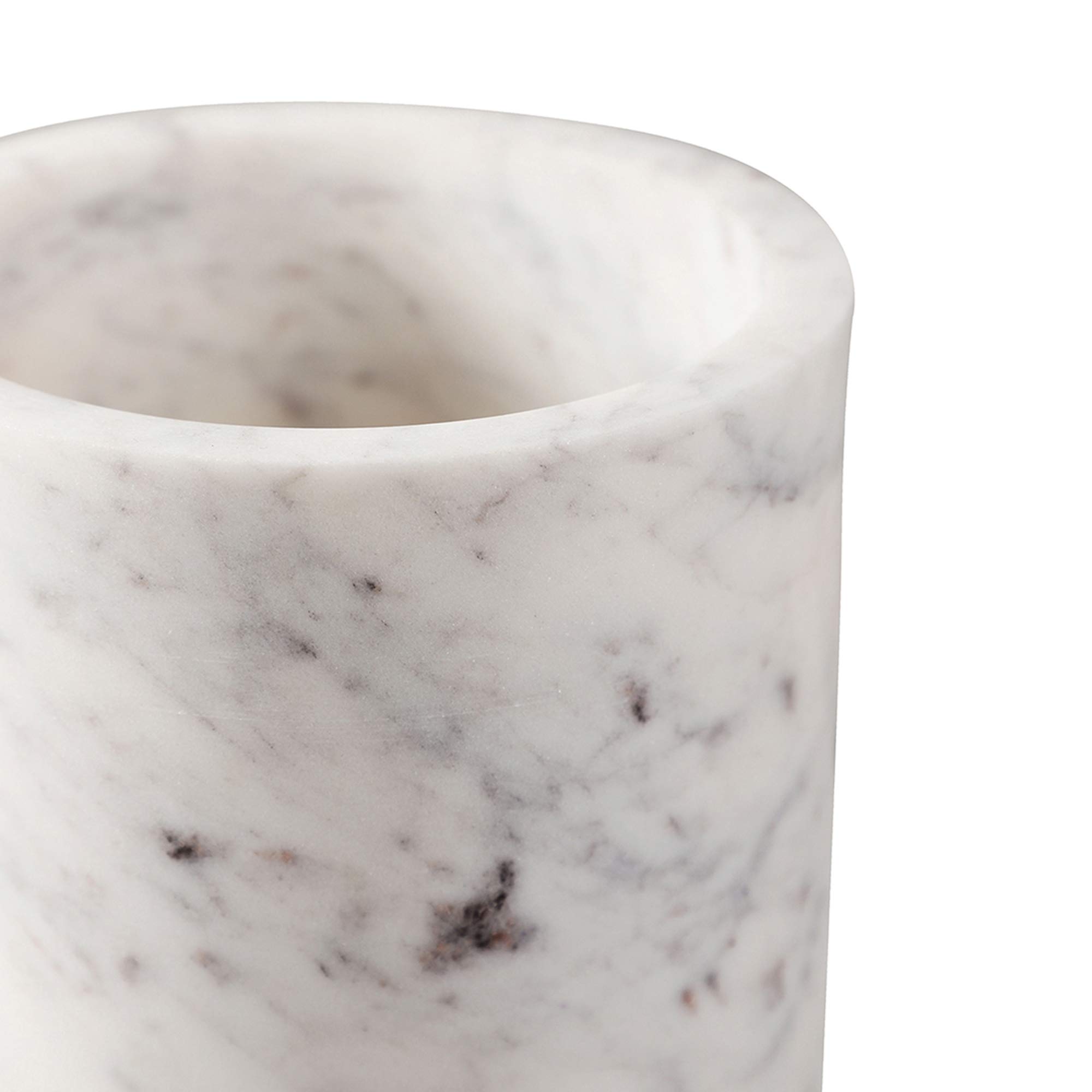 Nikki's Pride White Marble Vase for Home Decor (17 cm Tall) | Living Room Flower Centre Piece Decorations | White Decorative Vases for Home Decor 1