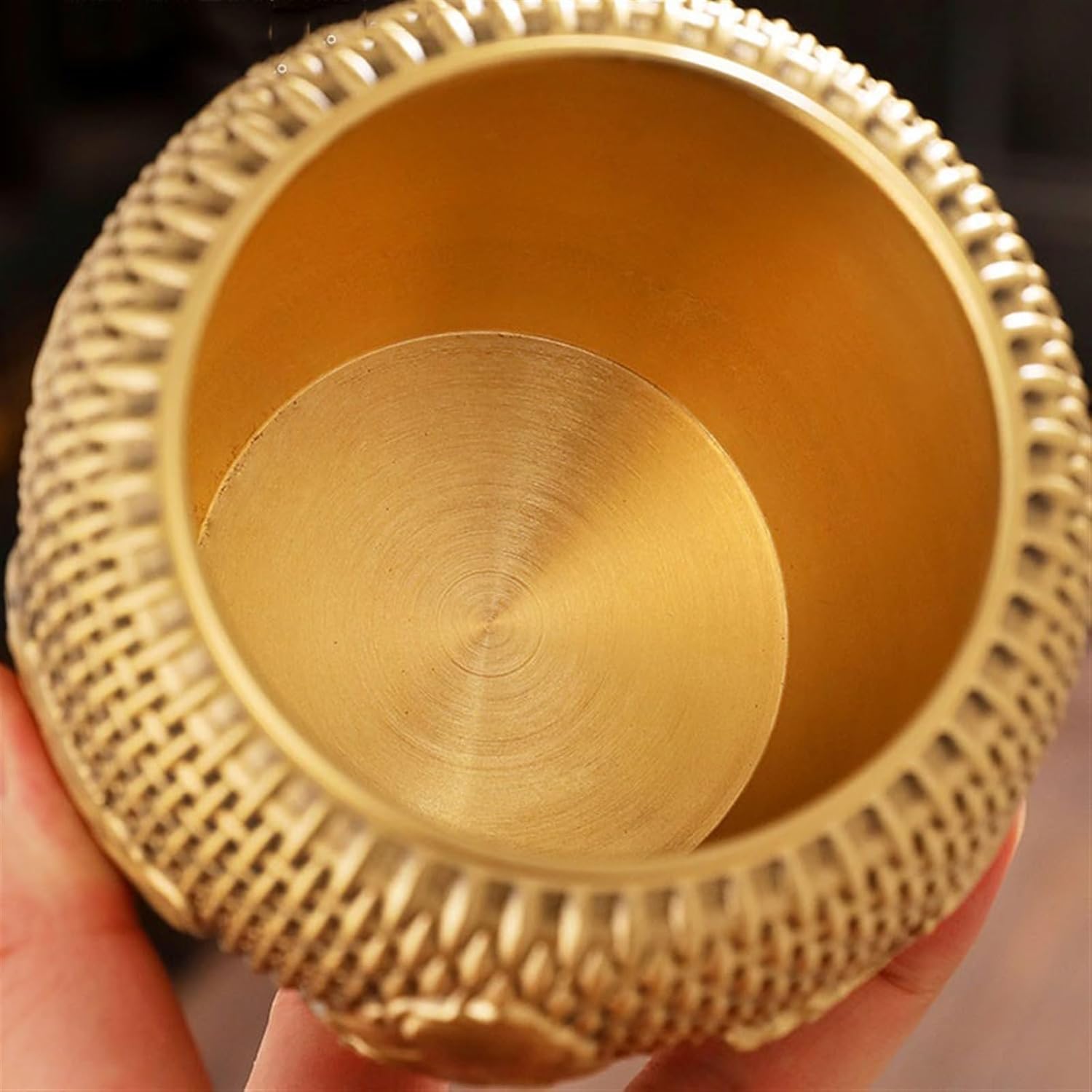 Tea Tin High-grade Copper Tea Canister Sealing Storage Box Multifunctional Kitchen Jar Interior Decoration Container(Medium)