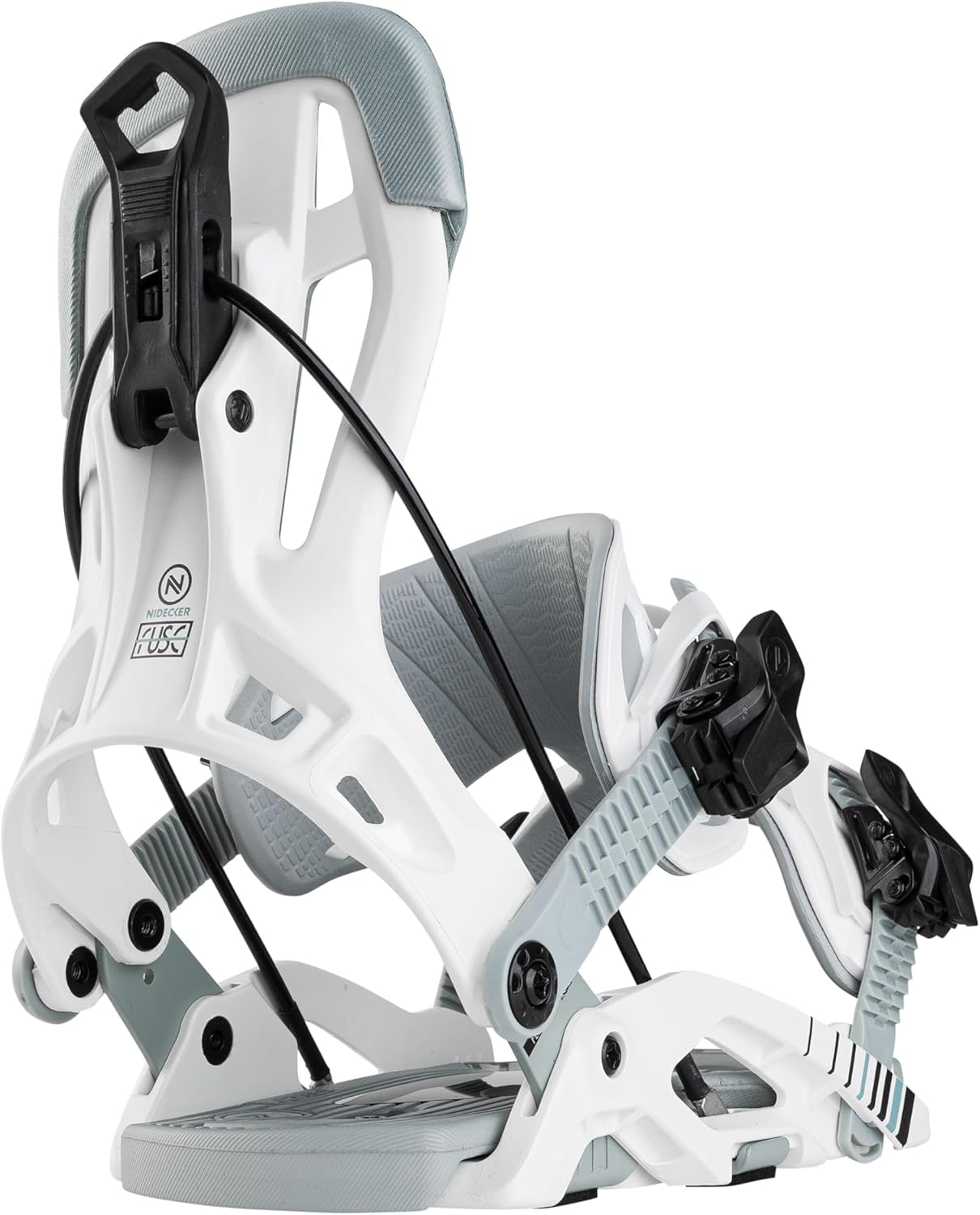 Nidecker Flow Fuse Snowboard Bindings Speed-Entry Fusion PowerStrap & Glass-Filled Nylon Baseplate