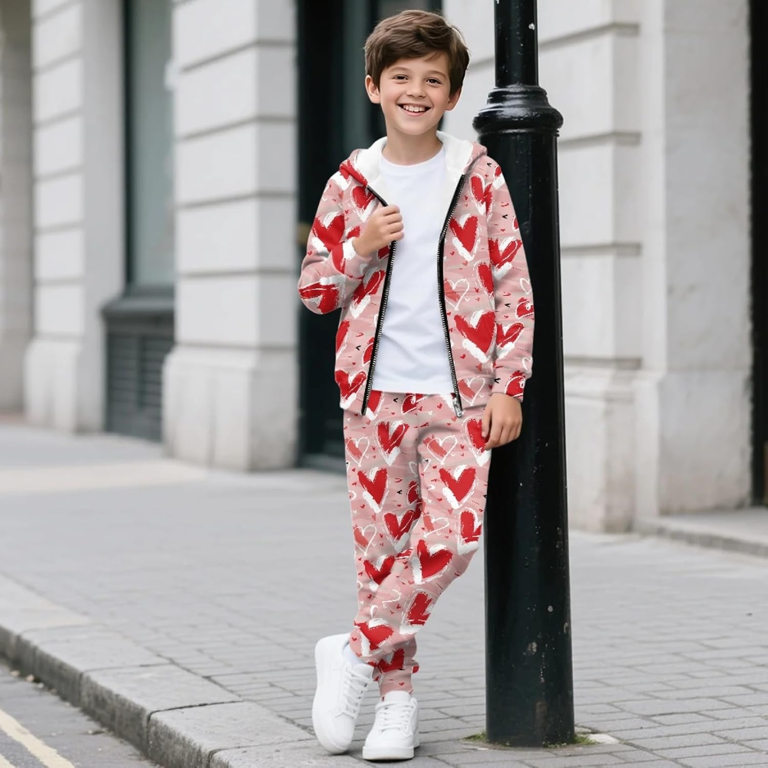 HUIACONG Sweat Suit Girls Sweatsuits Boys Tracksuits for Kids Children Sweat Set