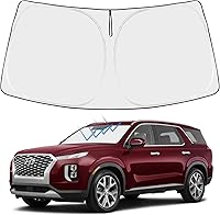 Vista 287 de Proadsy 2025 - Parasol para parabrisas actualizado con ajuste personalizado para Nissan Rogue 2014-2020, protector plegable de 4 capas