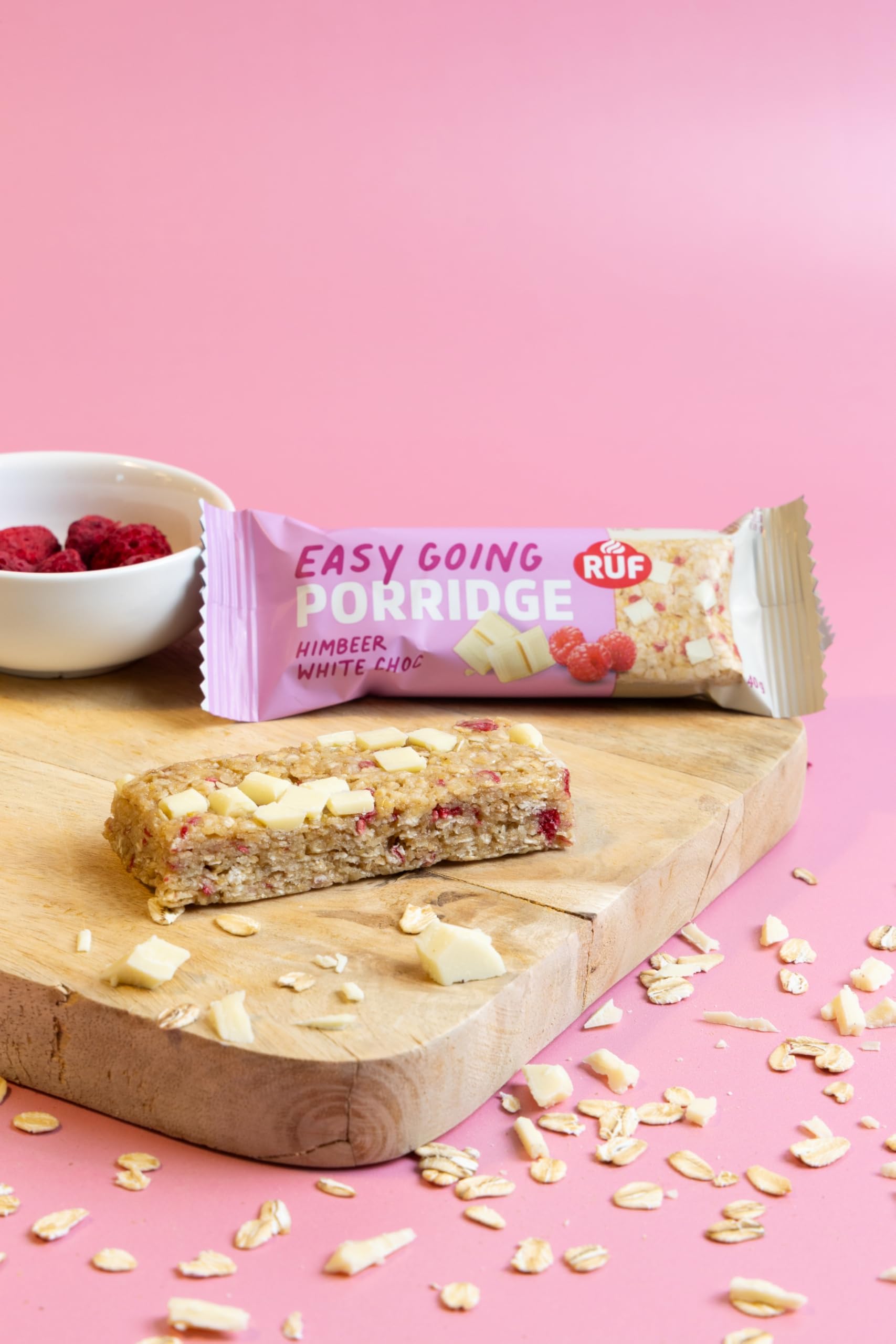 RUF Easy Going Porridge Riegel Probier Set (18 Stück), Müsliriegel aus Vollkornhaferflocken in 6 abwechslungsreiche Sorten, der ideale Snack To Go
