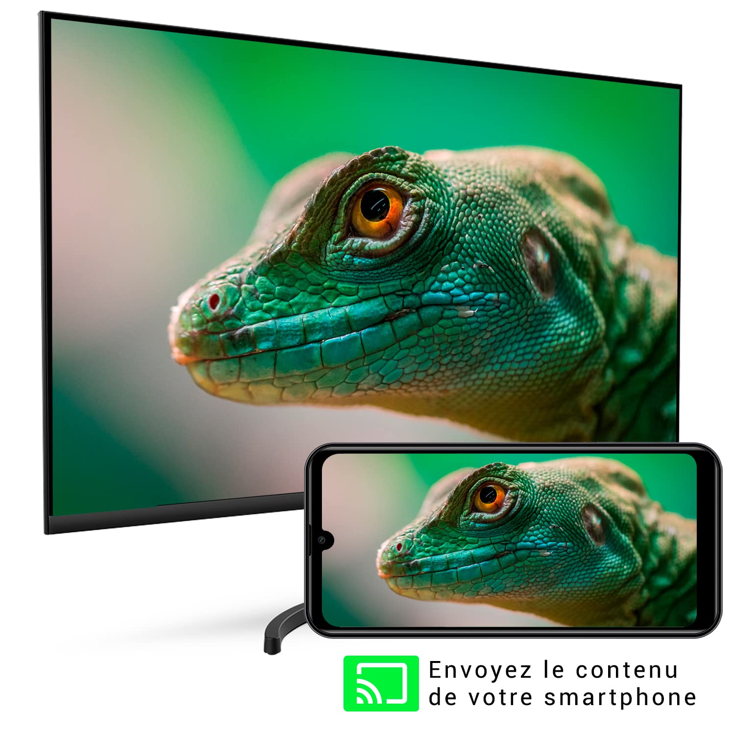 SPC Smart Monitor 24" - Écran Android TV, Full HD, télécommande | Écran et Android TV, haut-parleurs intégrés, design ultrafin, streaming Netflix, Prime Video, etc.