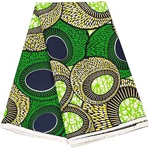 BintaRealWax African Fabric 6 Yard Ankara Fabric Tribal Wax Print Polyester Kente Cloth for DIY 6470