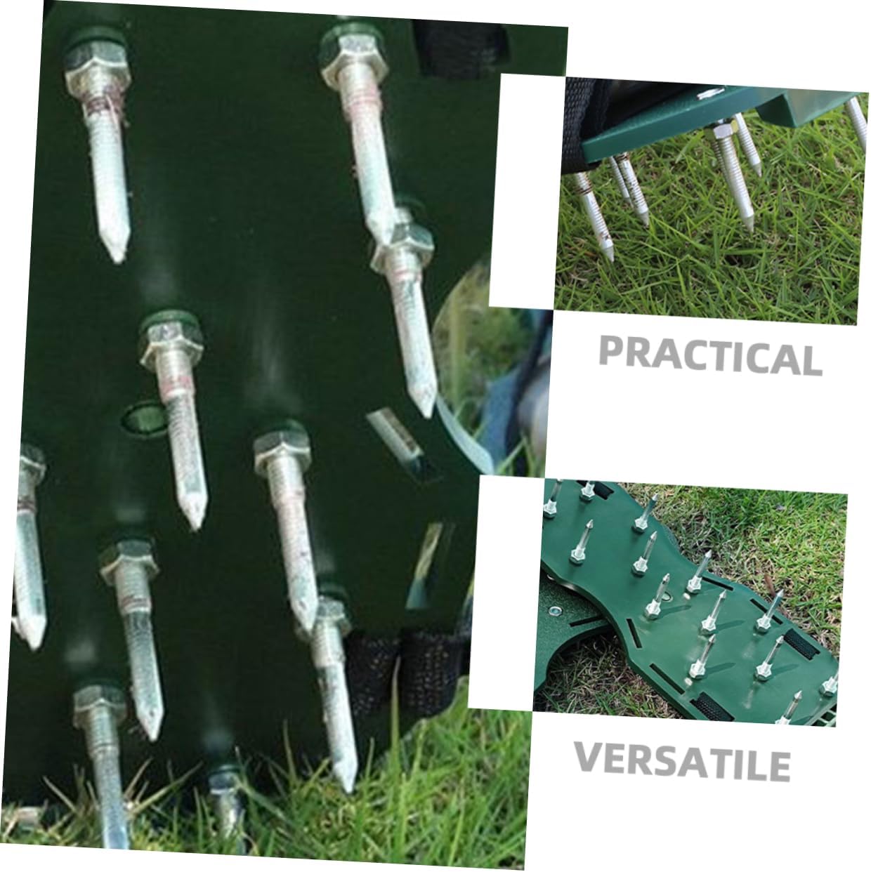 120pcs Lawn Aerator Shoes Spikes Aerator Spikes for Grass Metal Stake Shoes for Garden Dredging