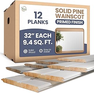 Interwood Reversible Beadboard Wainscoting Panels - Primed Tongue & Groo...