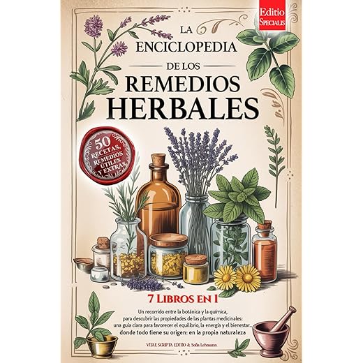 La Enciclopedia De Los Remedios Herbales: 7 Libros En 1: Propiedades Y Usos De Las Plantas Medicinales, Consejos Prácticos Para El Equilibrio, La Prevención Y El Bienestar. +Recetas, Pdf Y Extras