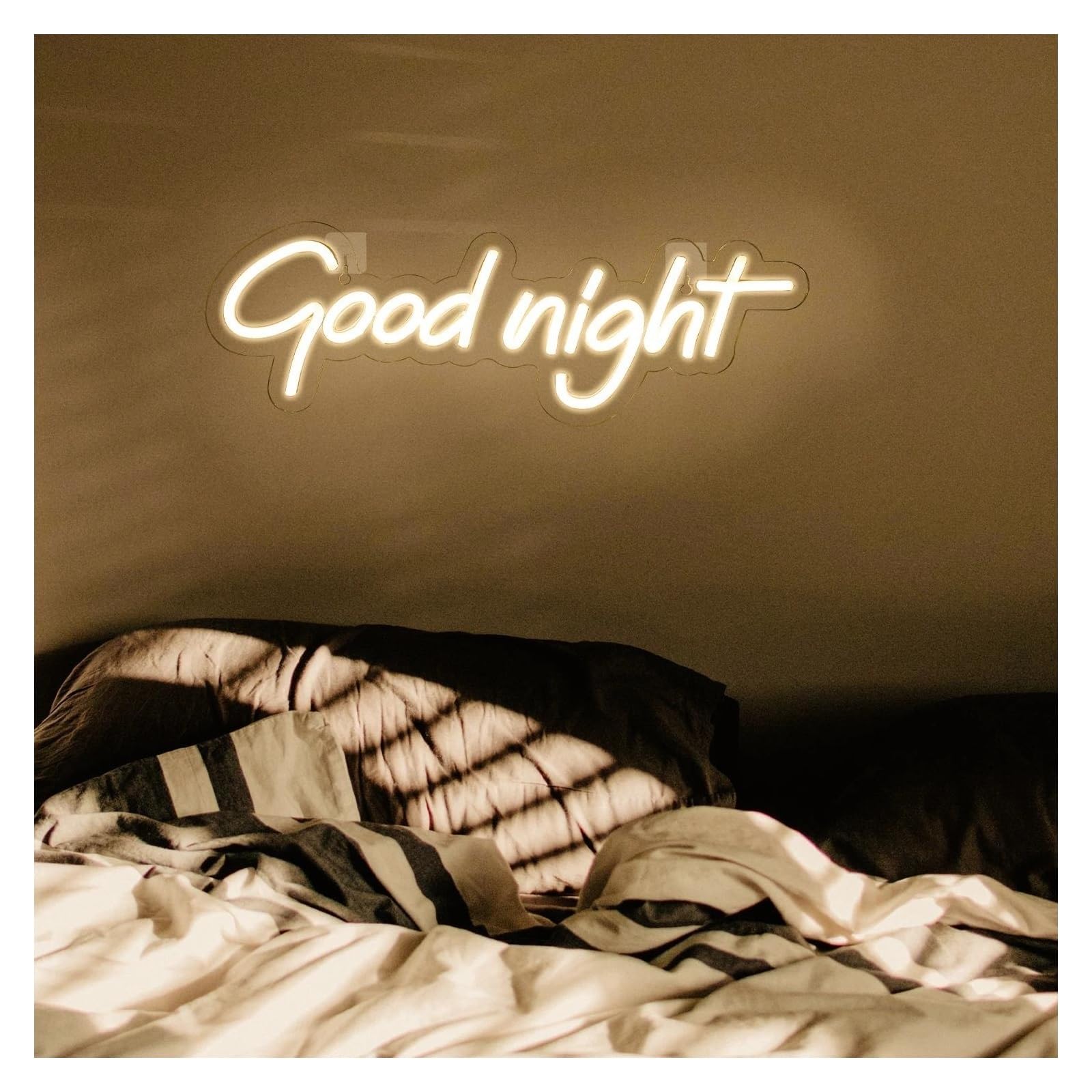 Insegna luminosa al neon Buona notte per la camera da letto con insegna al per neon per luce per per decorazione della parete per