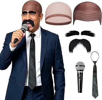 5-Piece Halloween Bald Cap Costume Kit