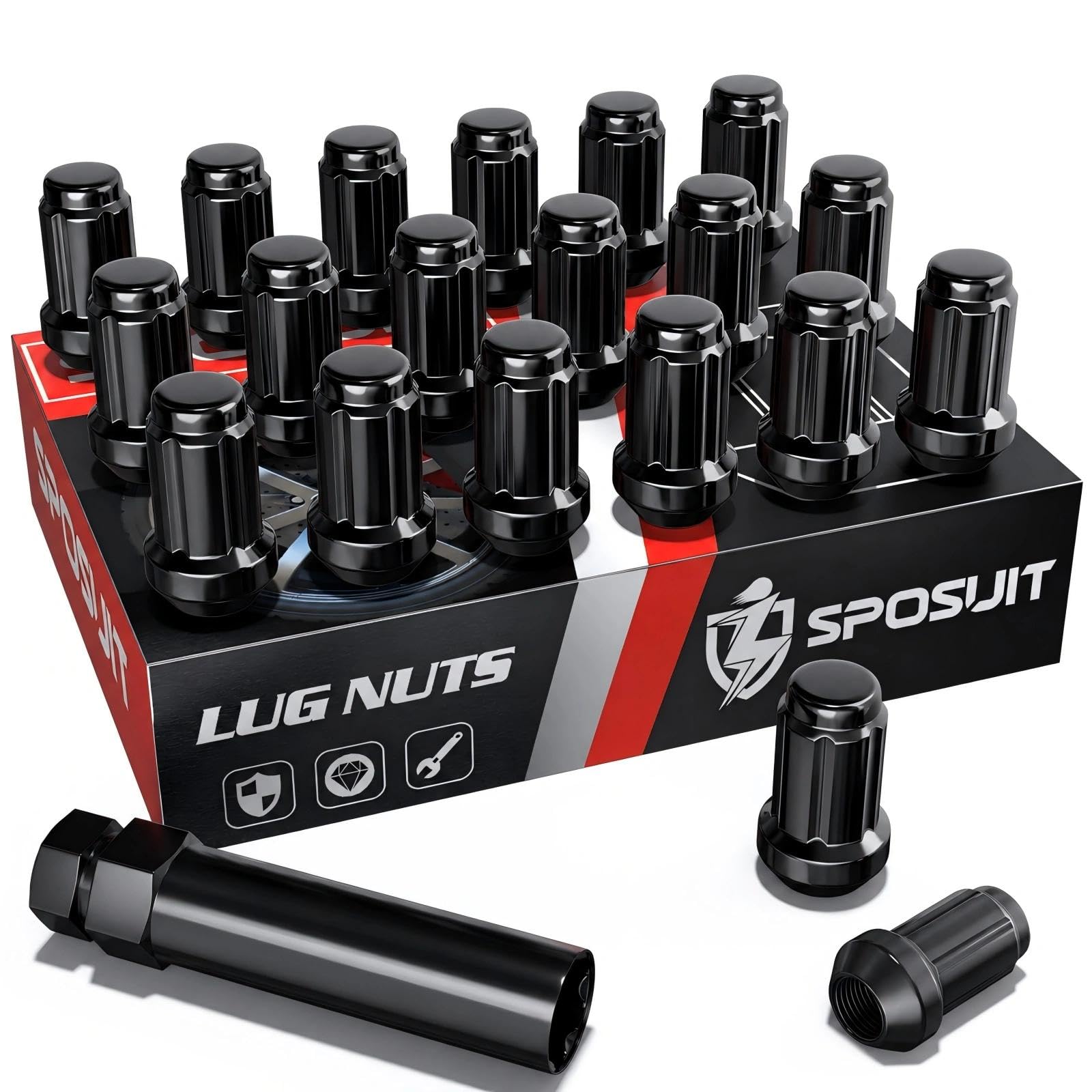 Amazon.com: Sposuit 1/2-20 Spline Lug Nuts - Replacement for 1974