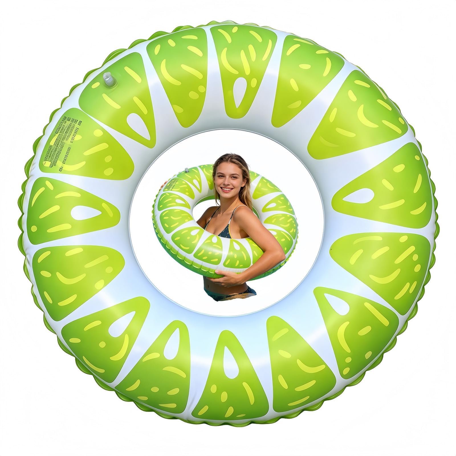 NIFTYY Swimming Rings for Kids Adults – Lemon Swim Tube, Inflatable Pool Floats, Rubber Ring for Swimming, Beach & Pool Party Supplies (90# adults)