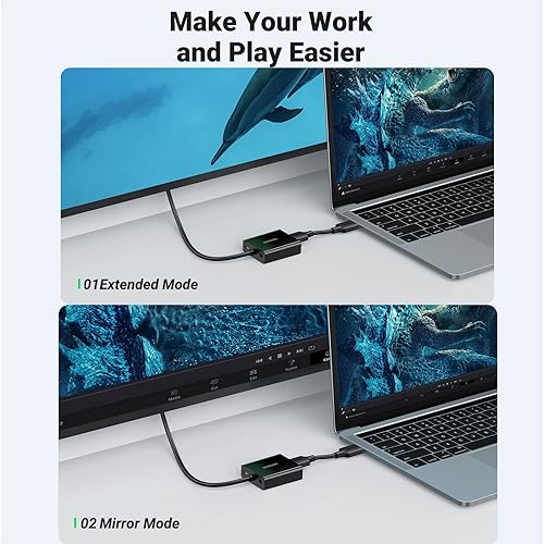 Miniatura 4 de UGREEN adaptador activo de HDMI a VGA con conector de audio HDMI hembra de 3.5mm a VGA macho, convertidor para TV Stick, Raspberry Pi, Laptop, PC,