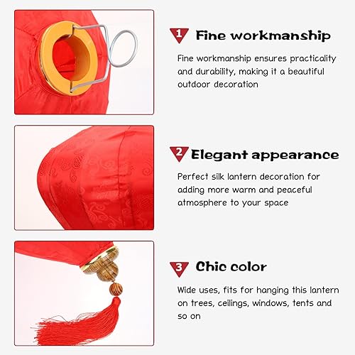 Miniatura 5 de Linterna vietnamita ligera de tela colgante oriental linterna de tela linterna de jardín decorativa pantalla para festival centro comercial
