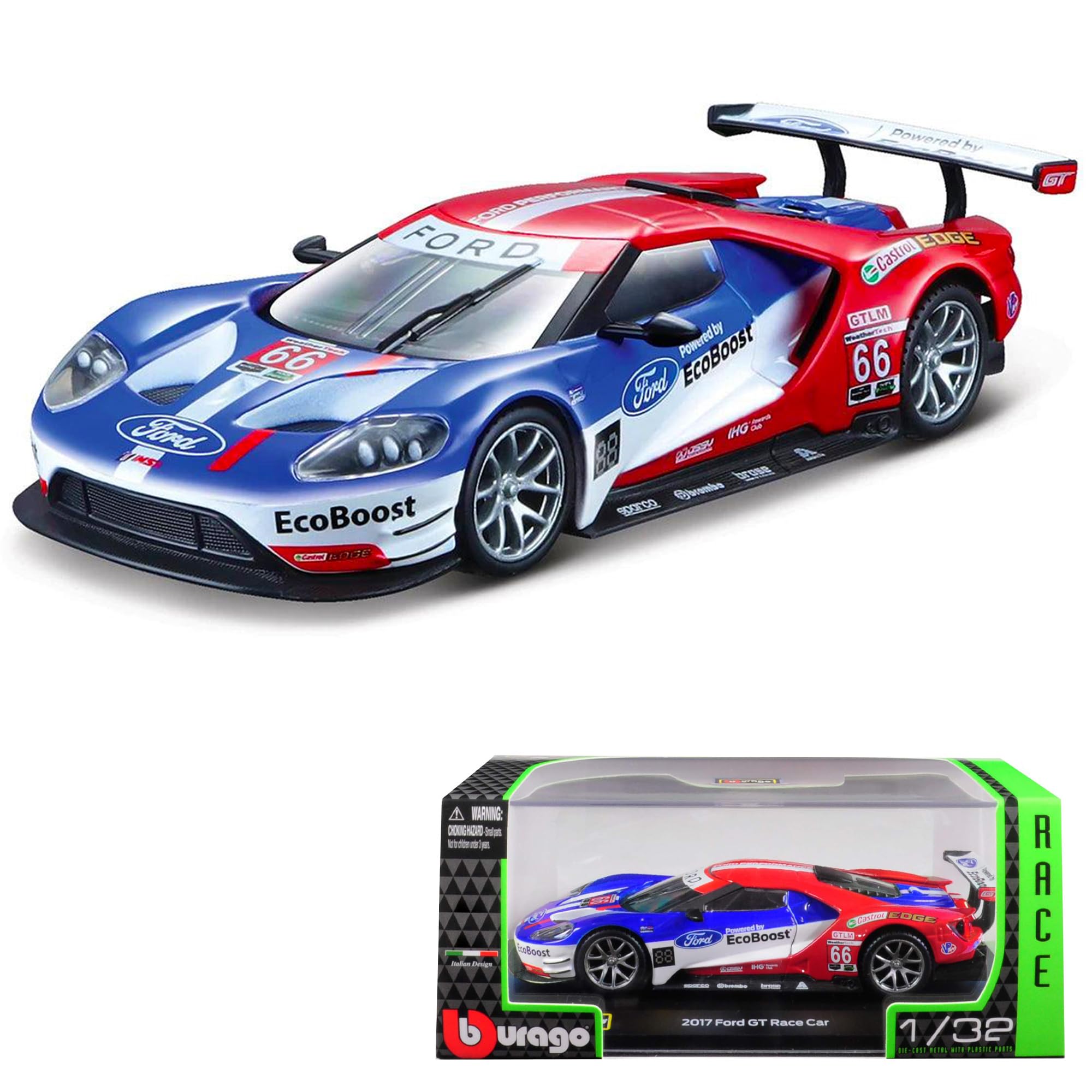 自動車 Ford GT 1/32 MODEL CAR RACER Amazon.com: Ford GT Race Car Racing #66 24hrs of Le Mans Title