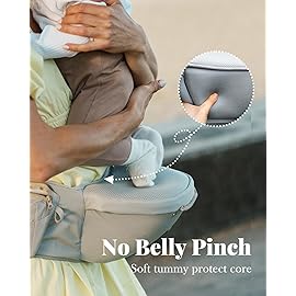 Baby Carrier, MOMTORY Safety-Certified 6-in-1 Baby Carrier with Hip Seat, Detachable Baby Holder Carrier Newborn to Toddler, Soft Ergonomic Toddler Support Carrier for 7-50lbs- Grey