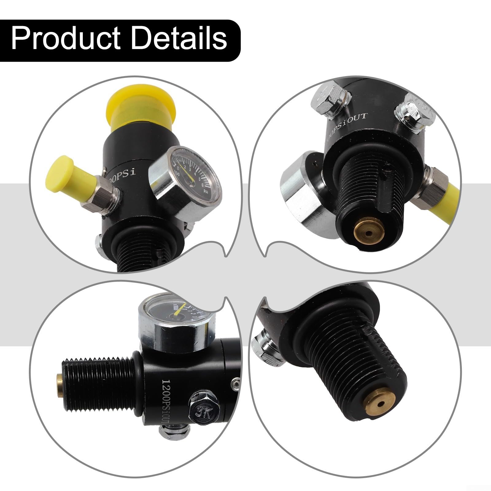 Régulateur PCP 4500psi Vers 3000psi - Filetage M18x1.5 - Pour Réservoir D'air