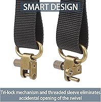 Vista 5 de VVAAGG Sling Swivel Mount 1 1.25 1.5 pulgadas dos puntos Sling fijación clips