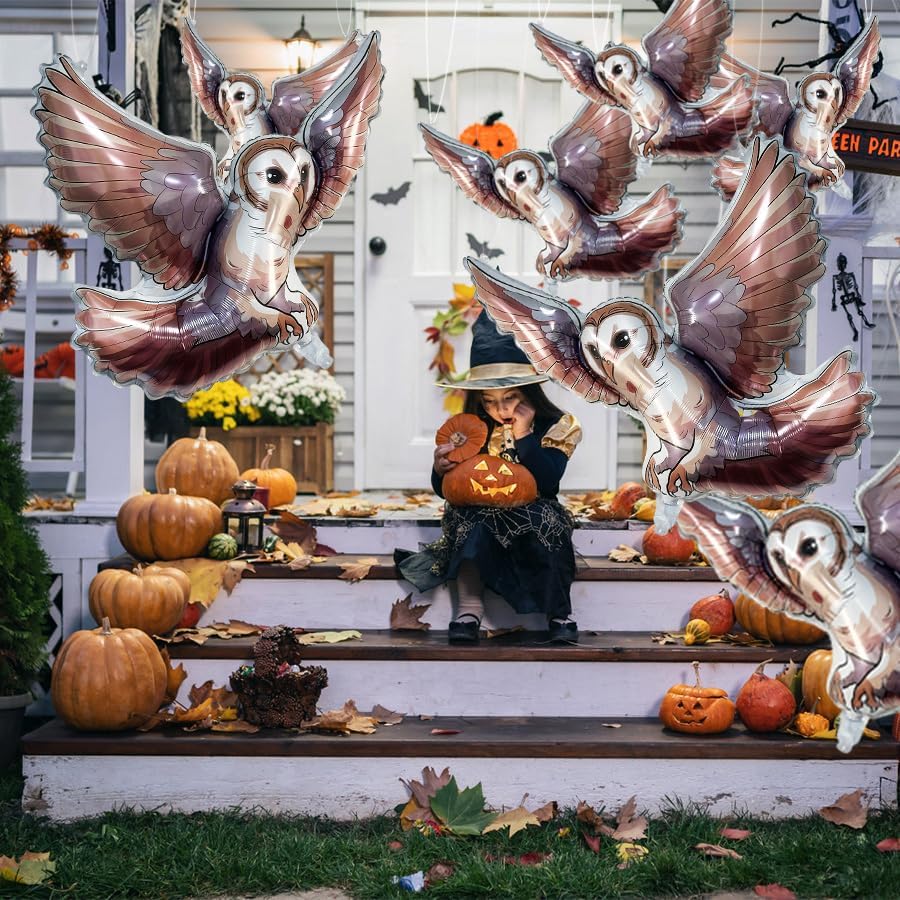 3 Pack Magical Wizard Owl Balloons, Birthday Party Decorations, 30 inch Owl Foil Balloons for Kids Magic Theme Halloween Party Decorations - Image 7