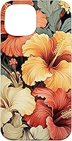 Vista 6 de Hawaiian Tropical Design Yellow Red Hibiscus Plumeria Case for iPhone 16