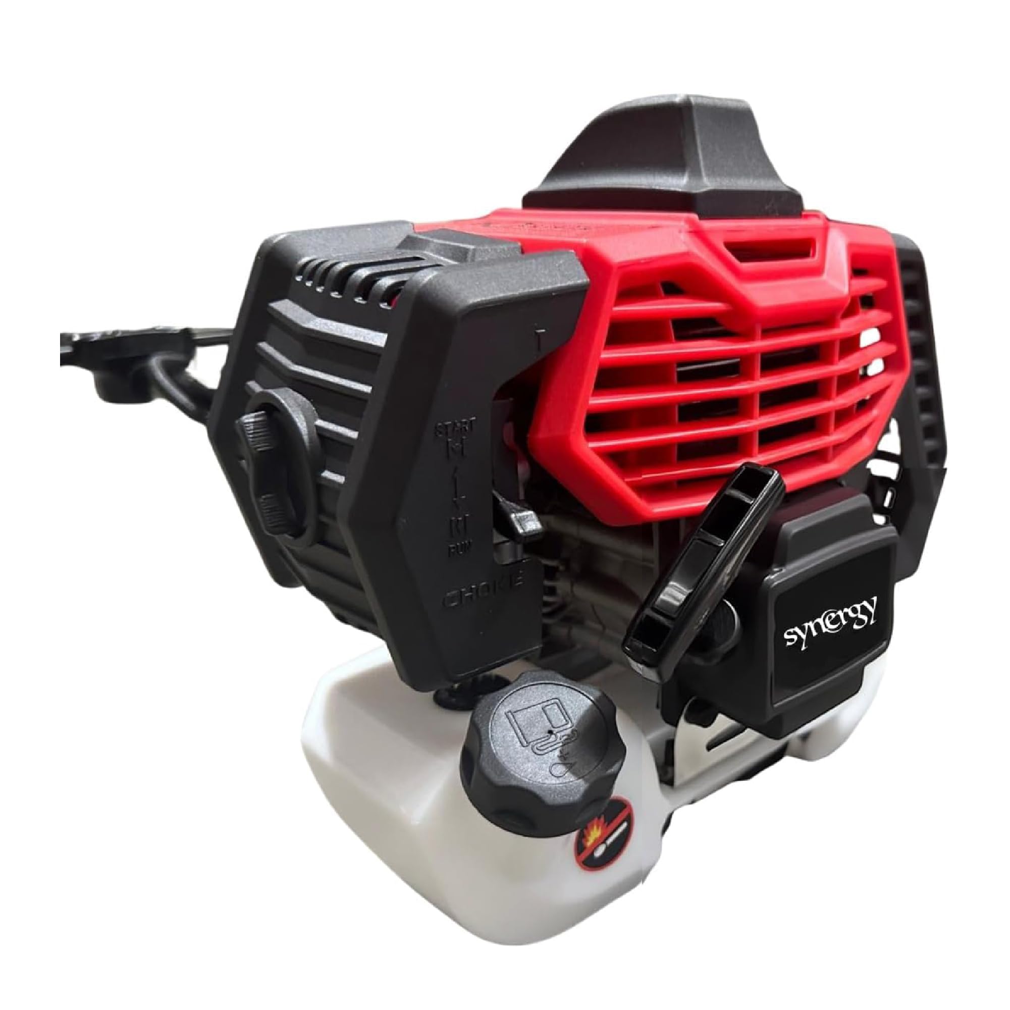 Synergy Podadora de Altura Gasolina 65CC 4,9CV – Espada 25cm, Arranque Easy Cut, Transmisión Reforzada de 26mm, Cinturón de Soporte y Accesorios Incluidos