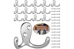 14 Pack Double Prong Coat Hooks: Enhance Your Storage with Durable and Versatile Hooks