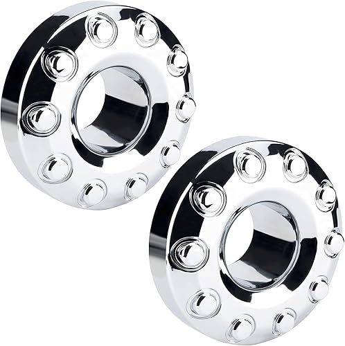 2 tapas centrales de 19.5 pulgadas, 10 lengüetas para rueda delantera de automóvil, compatibles con Ford F450 F550 2005-2016 Super Duty reemplazan a