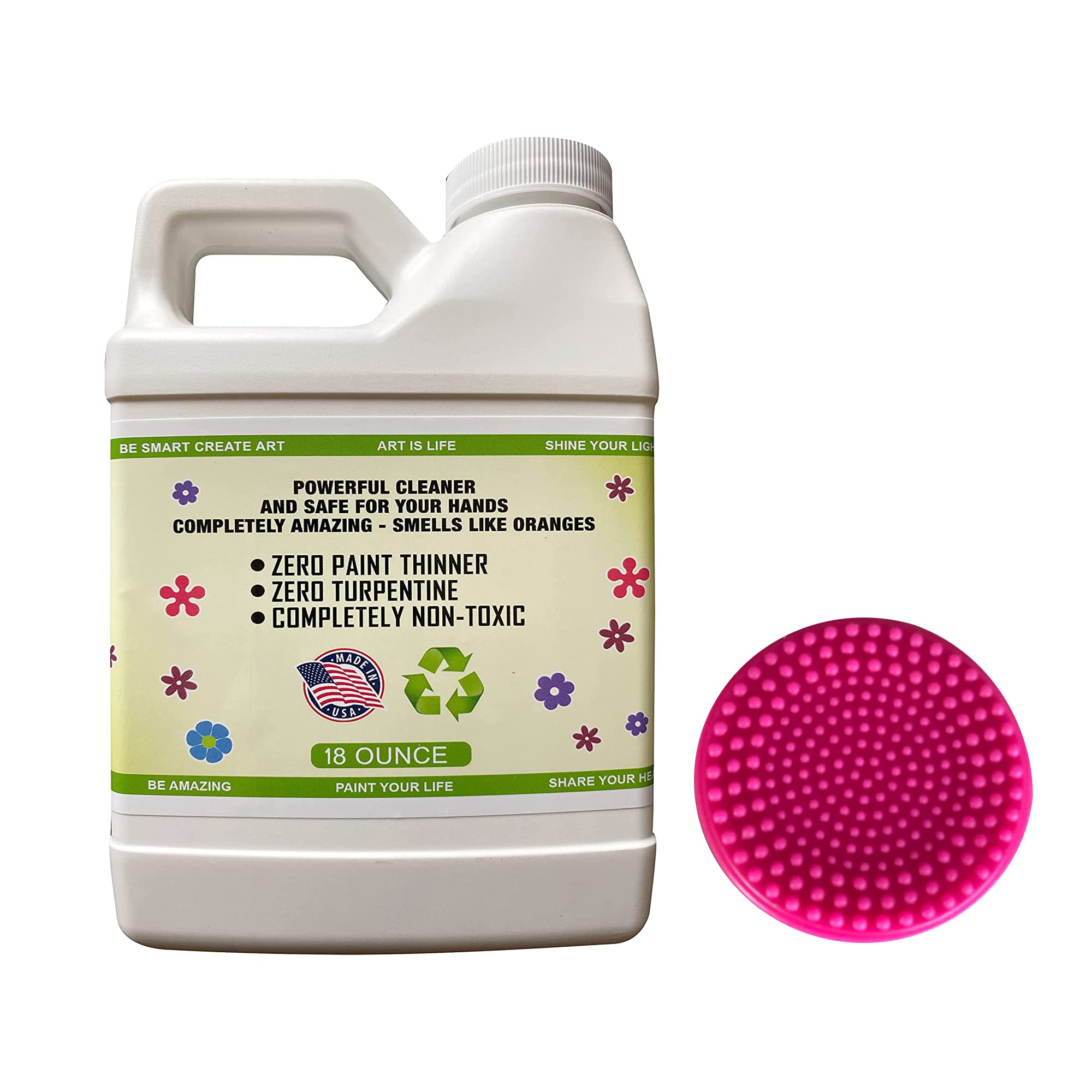 Completely Nontoxic Paint Brush Cleaner for Paint Cleanup for Brushes (Combo Pack- Paint Brush Cleaner with mat)