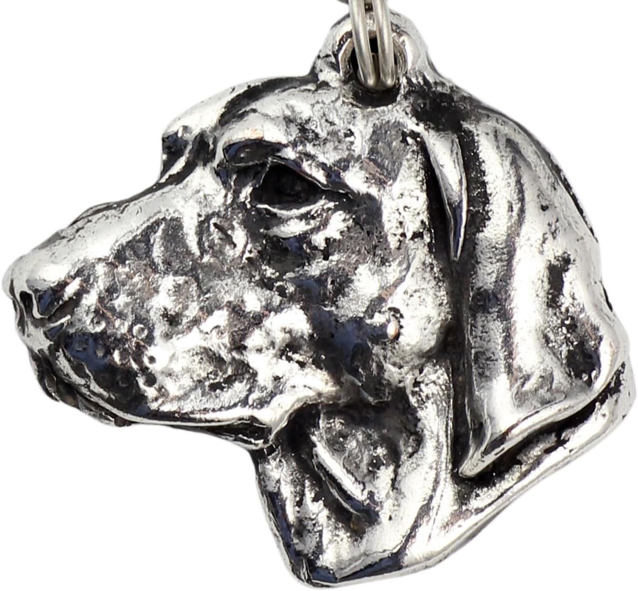 Art-Dog Silver-Plated Dog Pendant on a Leather Strap - Dog Necklace from ArtDog Collection – Silver Dog Necklaces for Men and Women – Dog Breeds Jewelry – Hungarian Vizsla