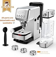 Vista 4 de MAttinata Cappuccino Machine 20 Bar, Professional Espresso Machines for Home and Office with Automatic Milk Frothering System, Barista Compact Latte