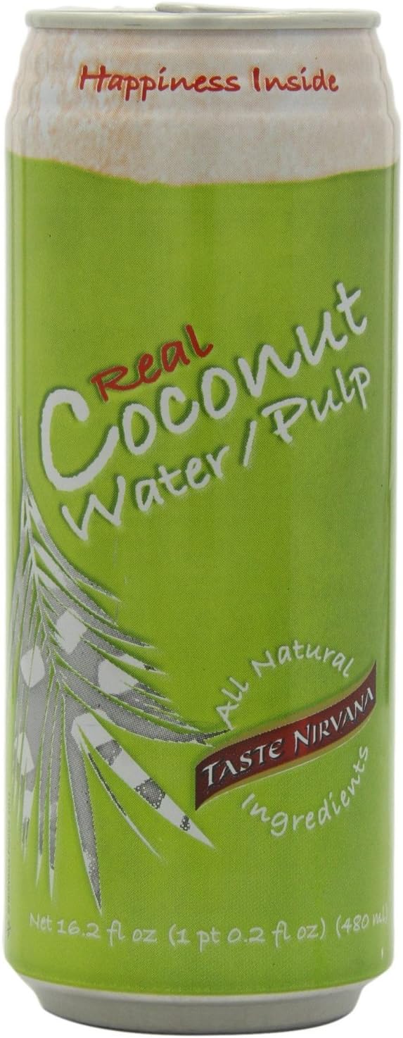 Taste Nirvana Real Coconut Water With Pulp, 16.2-oz, Pack of 24