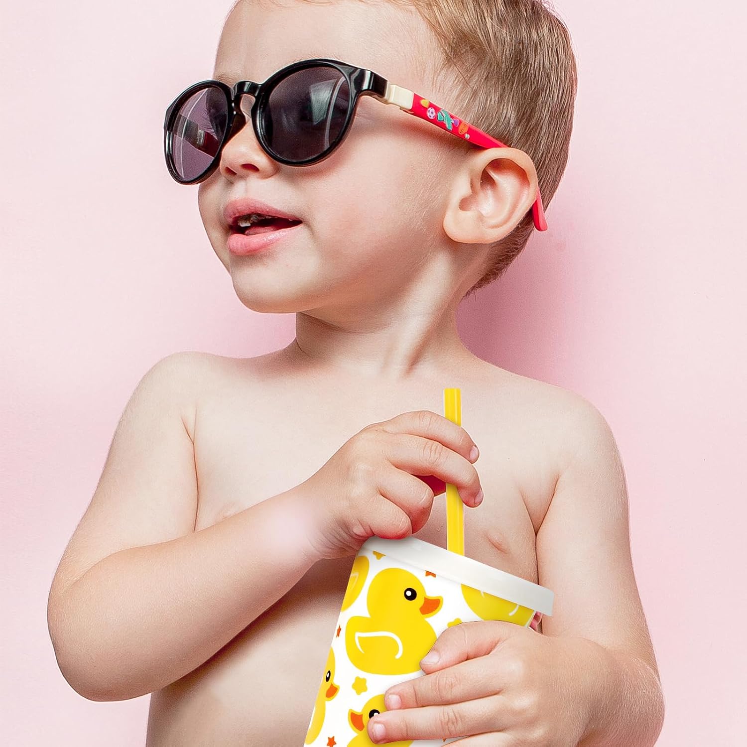 12Pcs Rubber Duck Plastic Cups