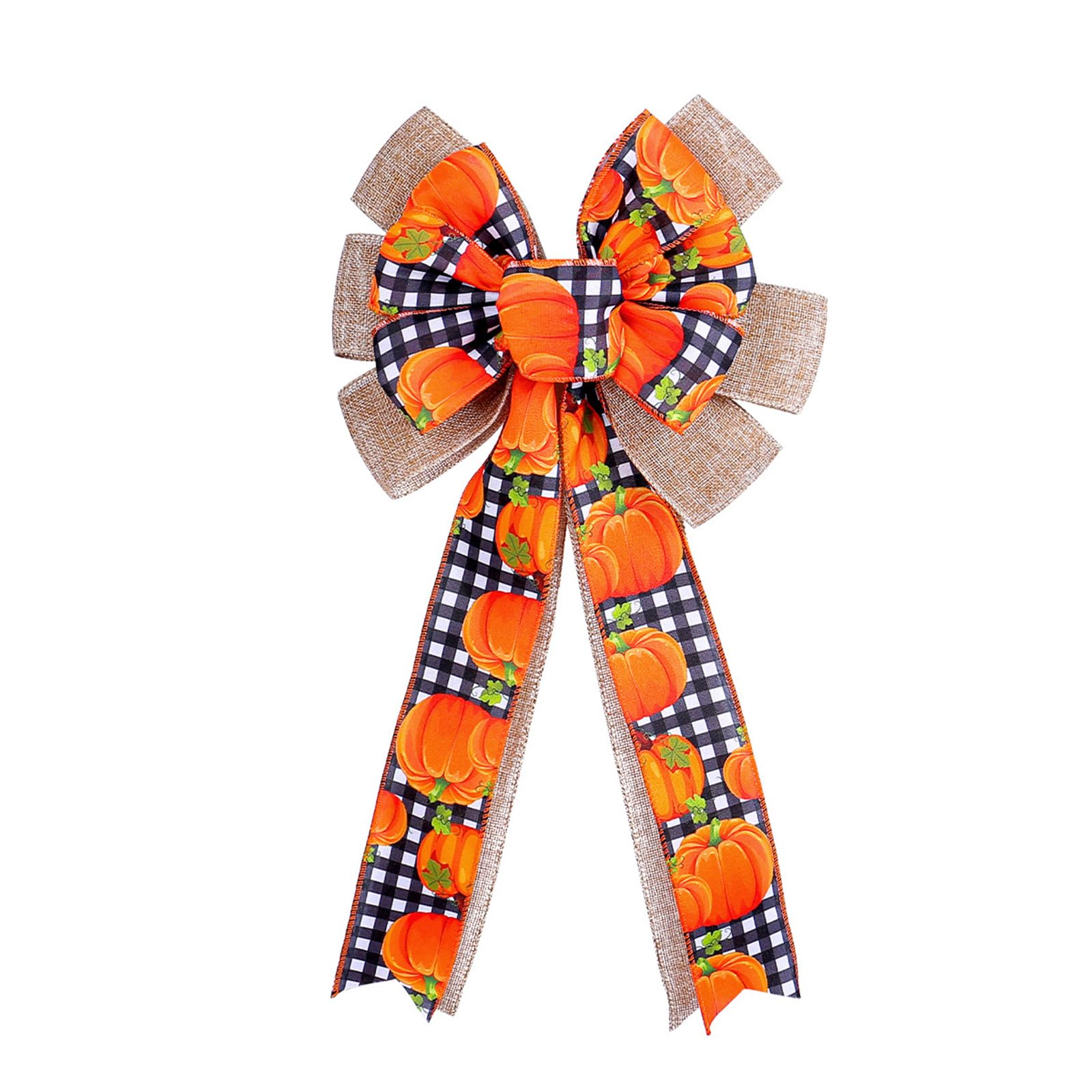 Kalttoy A Decors Bowknot Ornament Thanksgiving Celebration Ribbon Bowknot Decorations Party Hangings Ornament Thanksgiving Decorations Organization