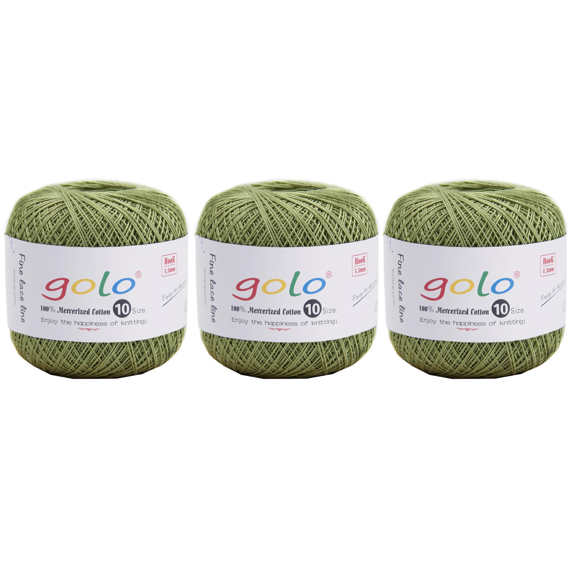 golo 3 Balls Crochet Thread Yarn for Hand Knitting Crochet Yarn
