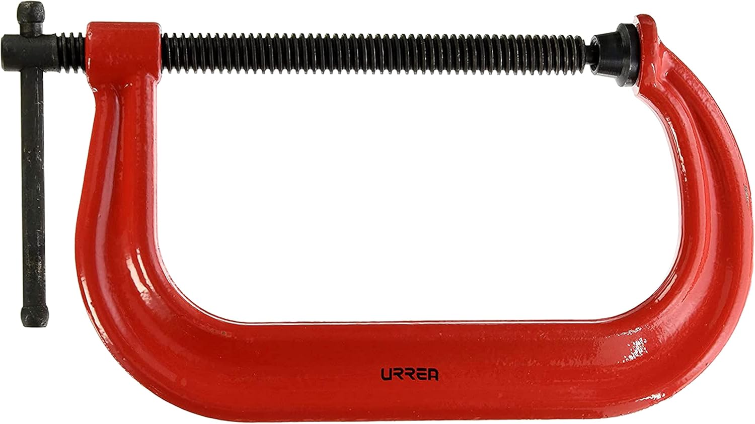 URREA C-Clamp - 8" Heavy Duty Clamping Tool with Drop Forged Construction & Deep Throat Design - 408