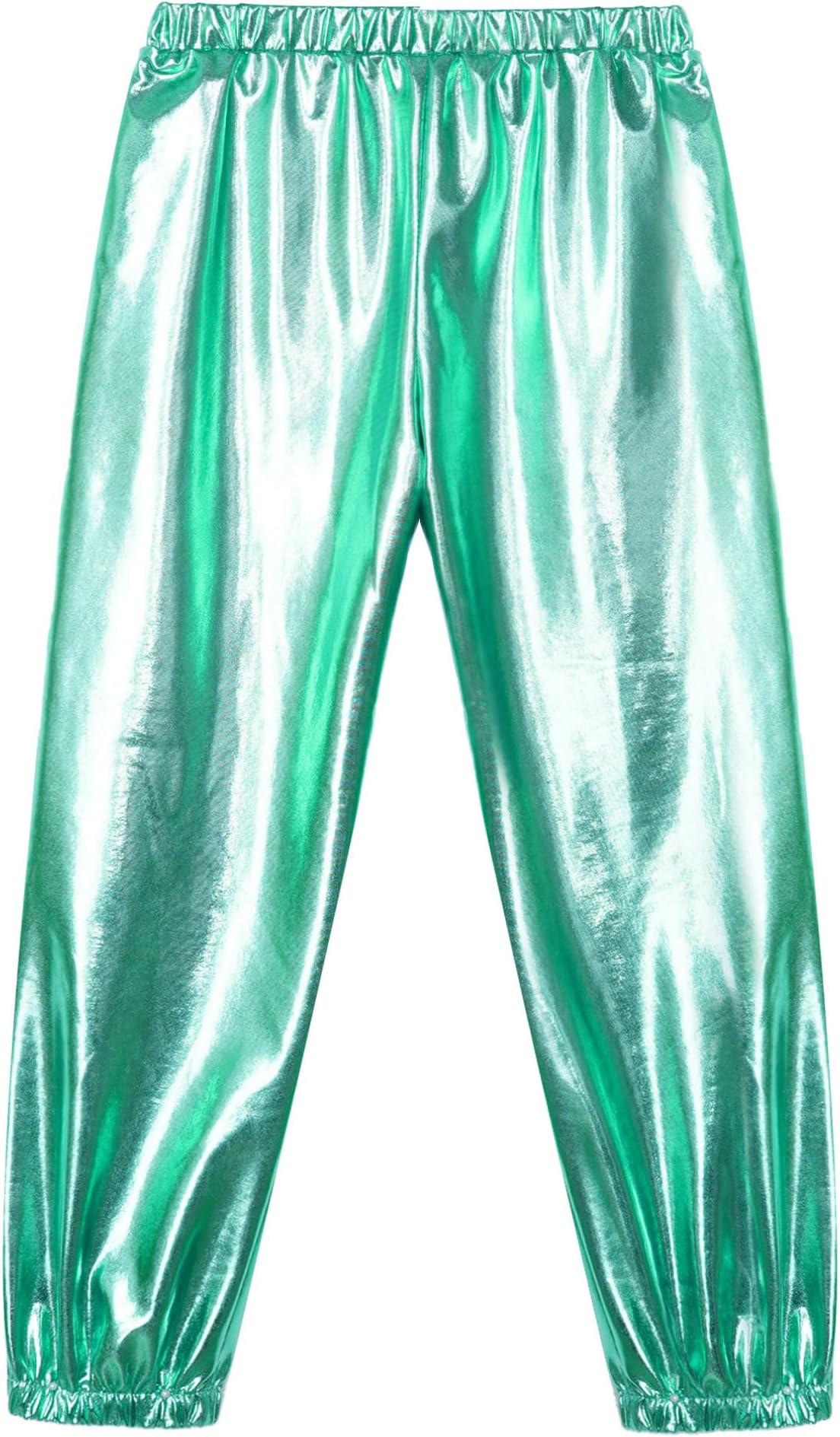 MSemis Kids Girls Boys Metallic Harem Dance Pants Loose Fit for Modern Hip Hop Street Dancewear